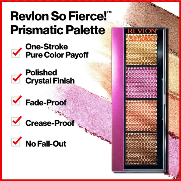 REVLON So Fierce! Prismatic Halo Eye Shadow Quad, 963 Slight Flex, 0.21oz - Picture 5 of 6
